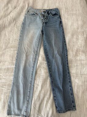 Pacsun Two-Tone Dad Light/Dark Blue High-Rise Women's Jeans